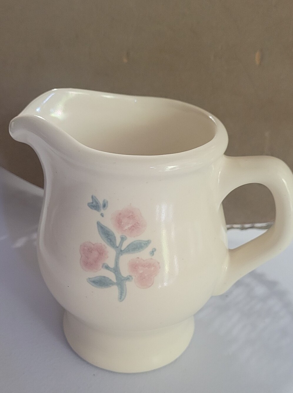 Vintage Cream Floral Ceramic Creamer - Serendipity